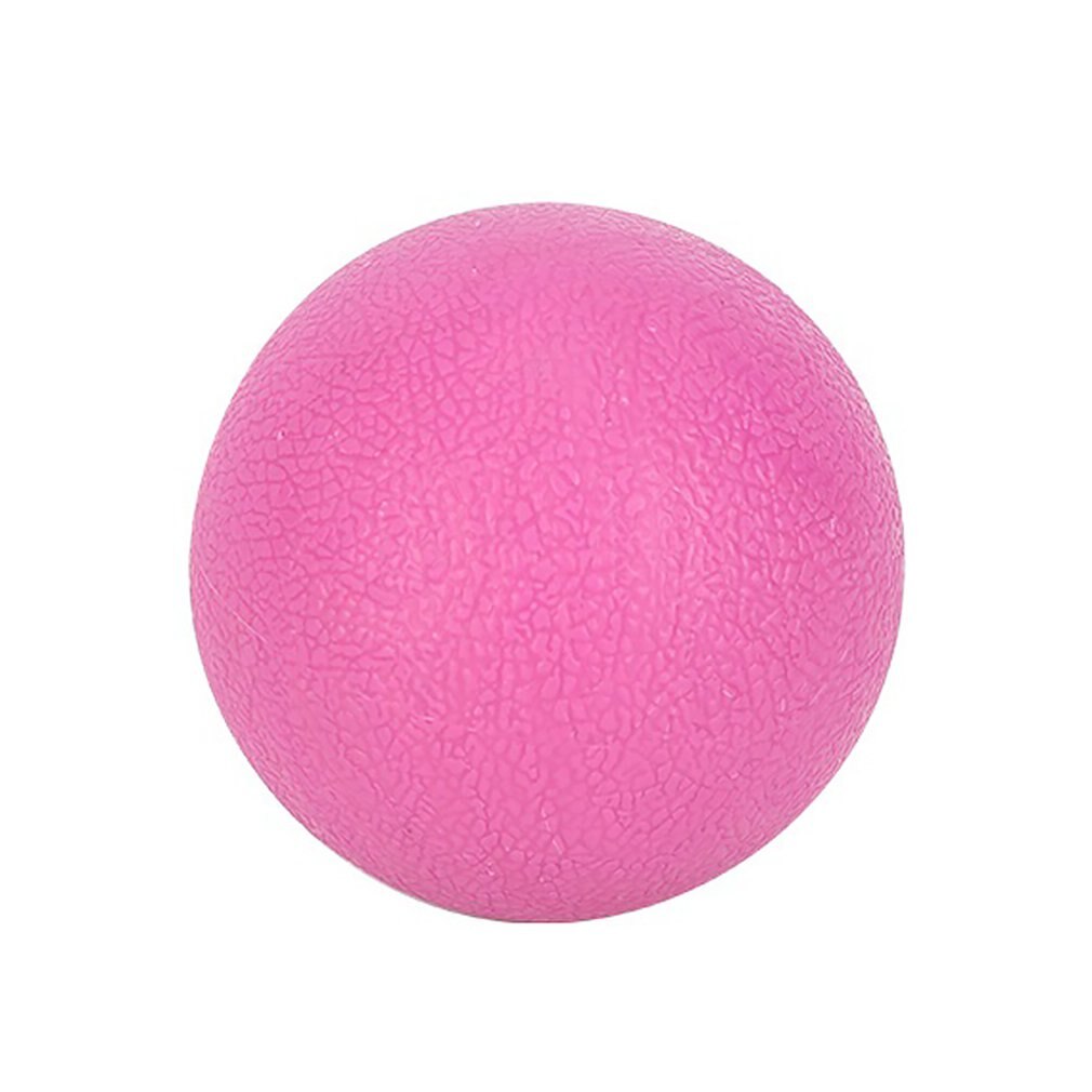 63mm Lacrosse Bal Fitness Massage Bal TPE Rubber Hockey Trigger Punt Ontspanning Zelf Massage Yoga Bal Training Fascia: Roze