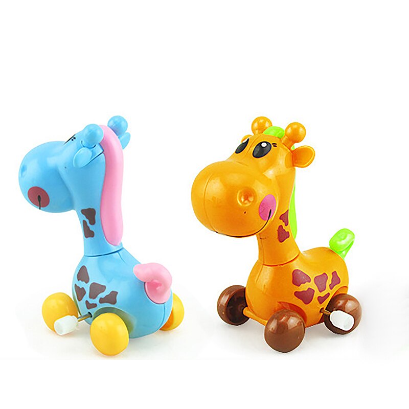 1Pc Leuke Clockwork Speelgoed Baby Jongens Giraffe Running Clockwork Lente Toy Reborn Baby Wind Up Speelgoed Voor baby Kids Willekeurige