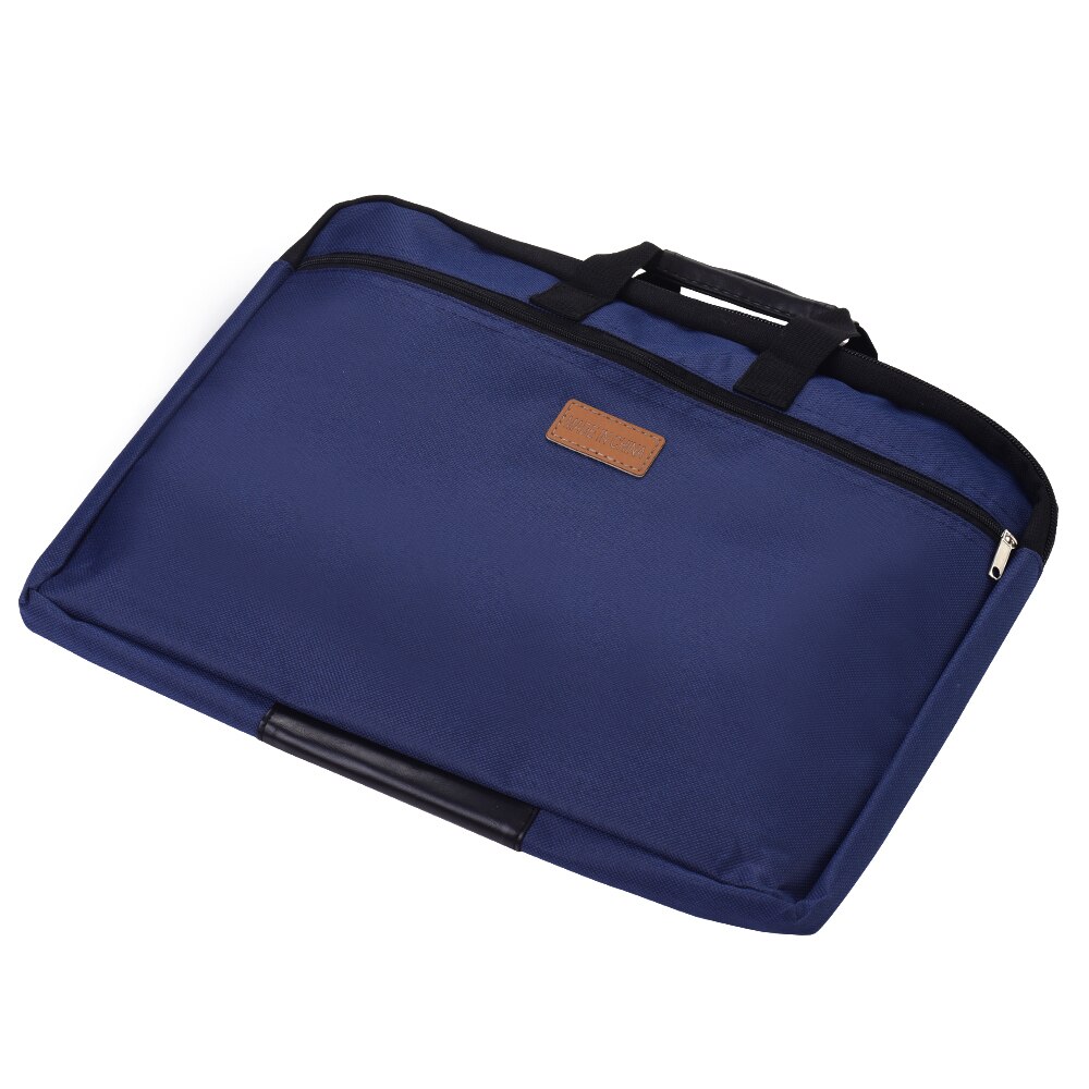 Big Capacity Double Layers Document Holder Zipper File Bag with Handle Waterproof Canvas Handbag for Papers Documents Business