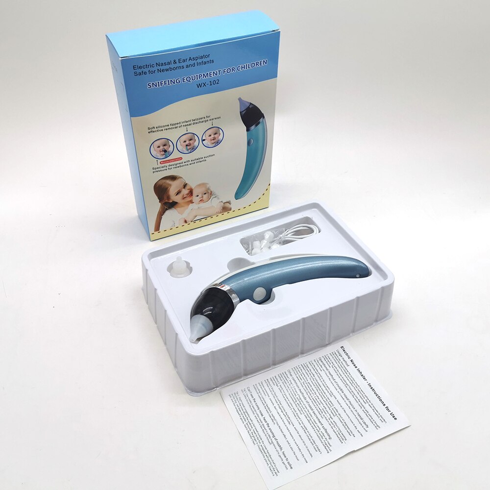 freundlicher Baby Nasensauger Elektrische Nase Reiniger Neugeborenen Baby Saugnapf Reiniger schniefen Ausrügestochen Sicher Hygienisch Nase Sauger: Blau