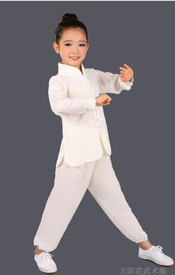 traje Wushu para niños, ropa de estilo tradicional chino, conjunto de ropa de actuación de Tai Chi Kung Fu, uniformes para niñas y niños, puesta en escena: Rosa
