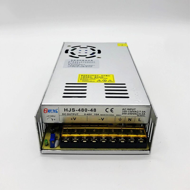 AC110V/220V to 0-48V 10A 0-480W Adjustable DC Regulated Switching Power Supply HJS-480-0-48 Transformer Power Unit: Version I