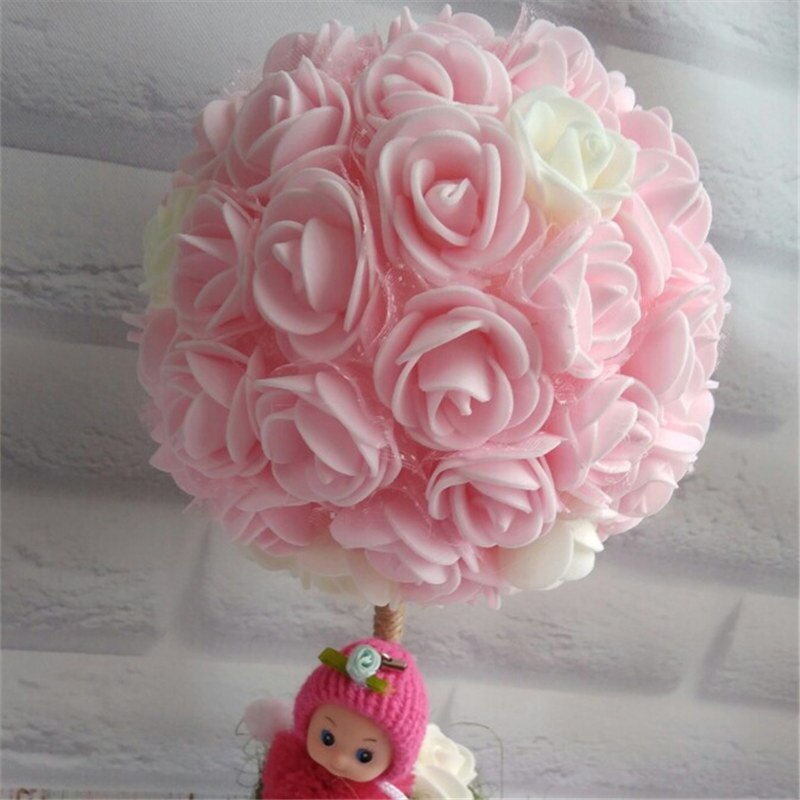 Mini roses en mousse de polyéthylène, 3.5cm, 50 fleurs/lot, têtes de fleurs artificielles, pour décorer un mariage, à la maison, pour l'artisanat
