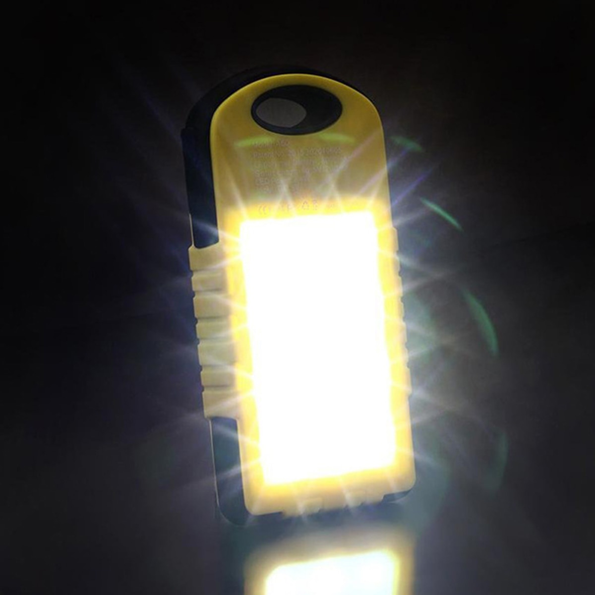 Solar Power Bank Double USB Solar Charger External Battery With LED Portable Camping Light Charger Pack for Smart Phone