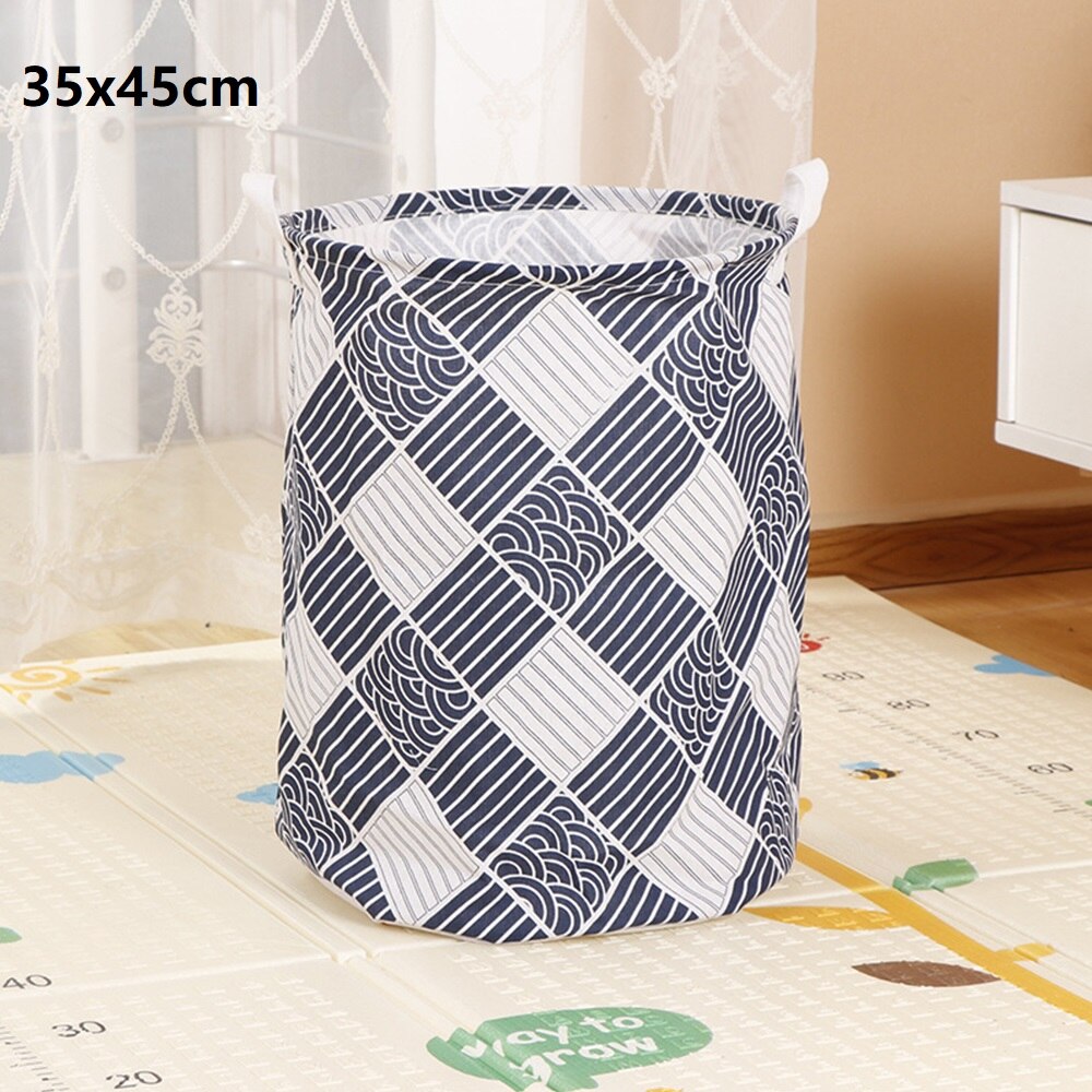 Urijk Large Folding Laundry Basket Round Storage Bin Large Hamper Collapsible Clothes Toy Laundry Holder Organizer Fast Ship: A14 35x45cm