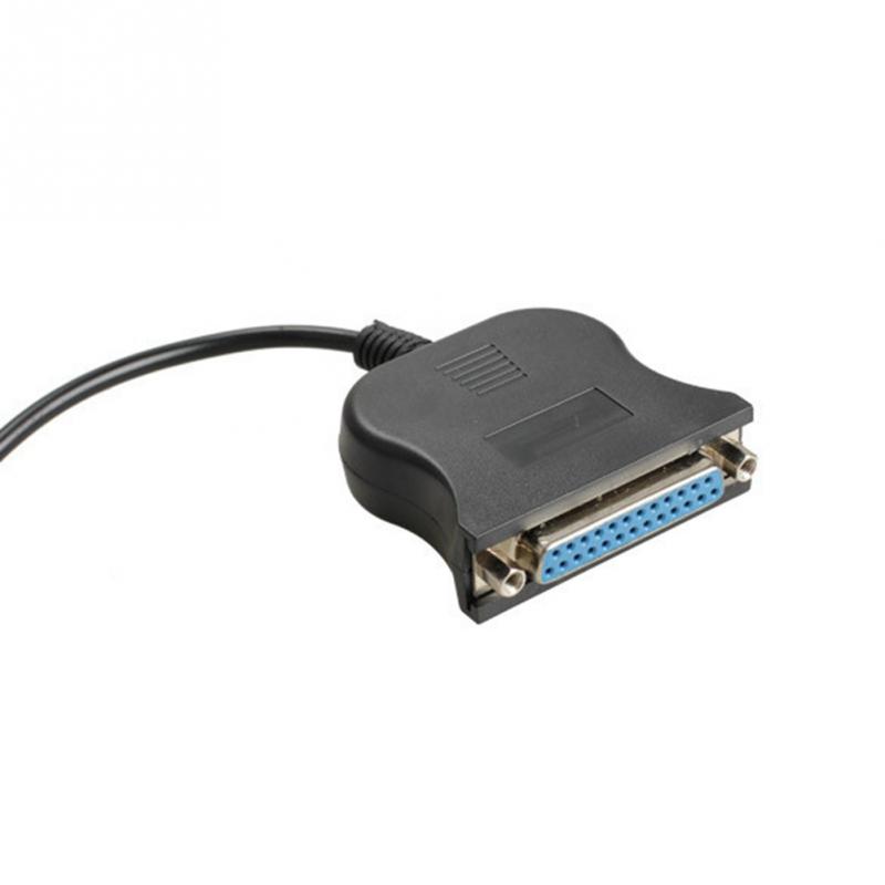 Black 85cm USB 1.1 to DB25 Female Port Print Converter Cable LPT Bi-directional Parallel interface Communication