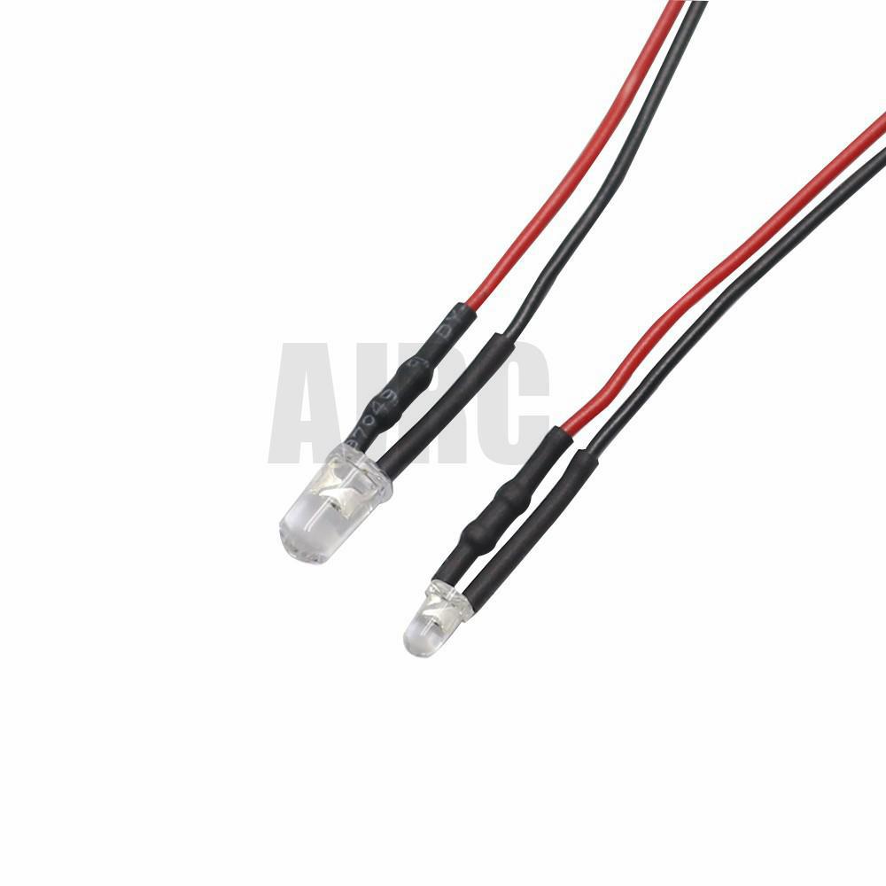 10pcs 3mm 5mm 3V-12V LED Light Red White Yellow For 1/10 RC Crawler car Trax TRX-4 G63 AXIAL SCX10 D90 D110 HSP YIKONG