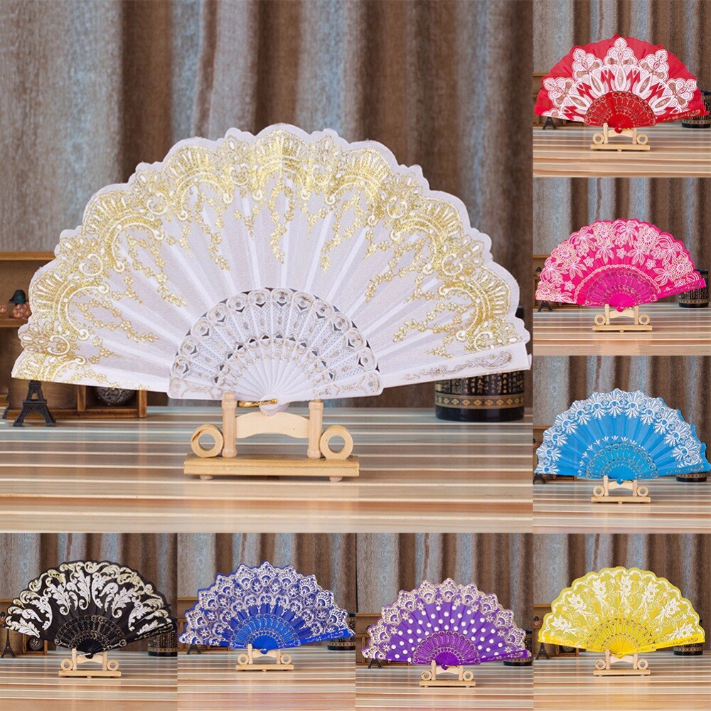 Ventilador de poliéster dobrável, 1 peça, 7 estilo... – Grandado, image size:1000x1000