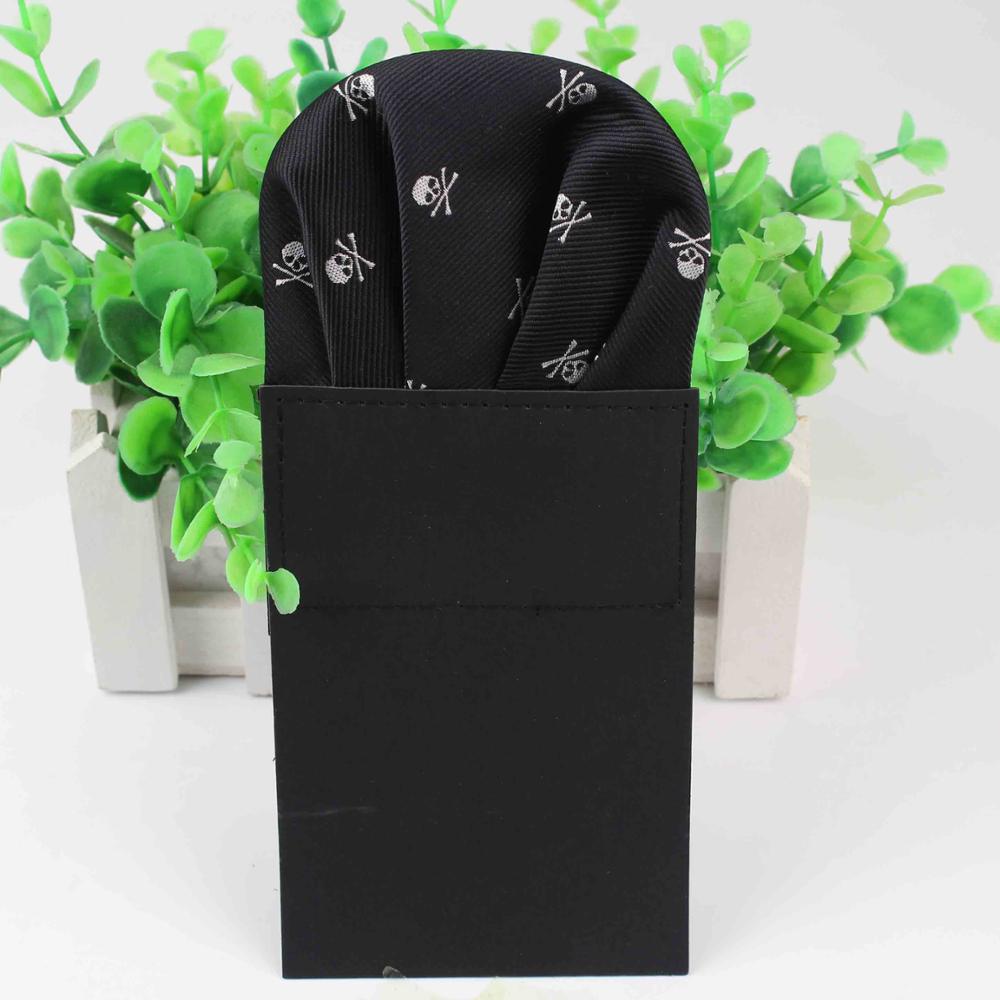Pañuelos de poliéster para hombre, pañuelos con estampado de Calavera, pañuelos cuadrados de bolsillo para Halloween, pañuelo de bolsillos cuadrados, estilo Casual horrible: 1