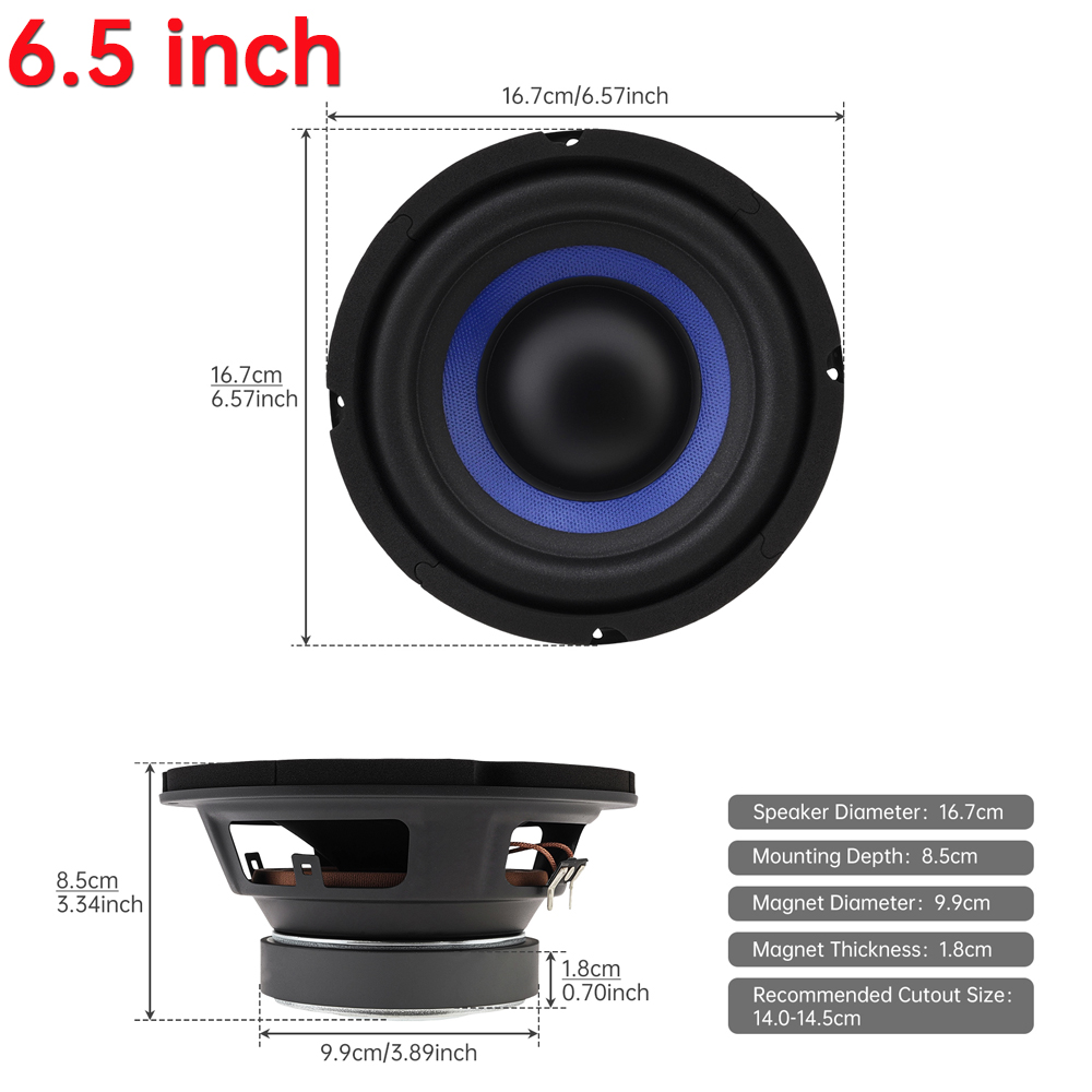 1pc 5 / 6/ 8/ 10 Polegada alto-falante do carro baixo alto-falante subwoofer áudio música estéreo gama completa frequência alto-falantes automotivos