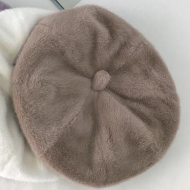 Gorros de estilo coreano harajuku para mujer, boina cálida con personalidad, vintage, kawaii, otoño e invierno,: Caqui