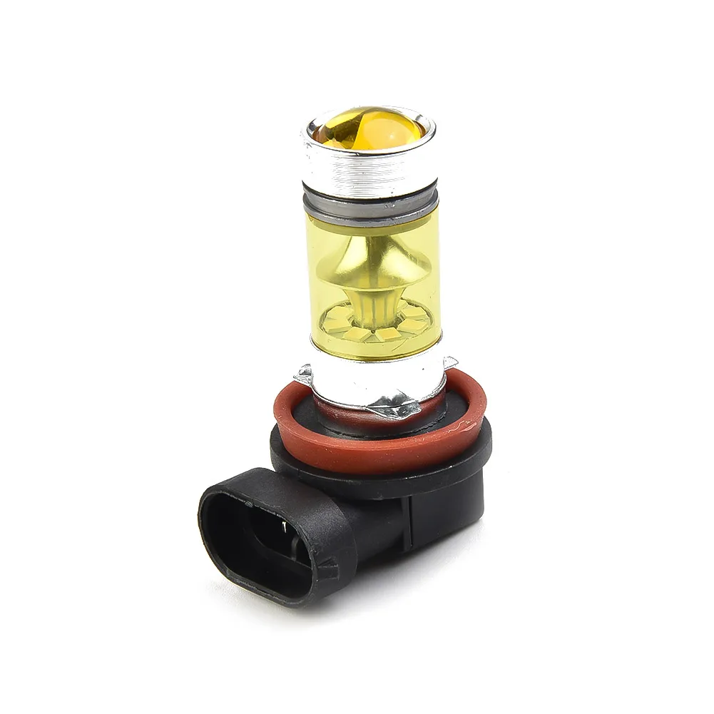 2 Stuks H11 H8 Led Geel Mistlampen 12V 1500LM 4300K 100W Auto Rijden Running lampen Auto Voorzichtigheid Gloeilamp Accessoires