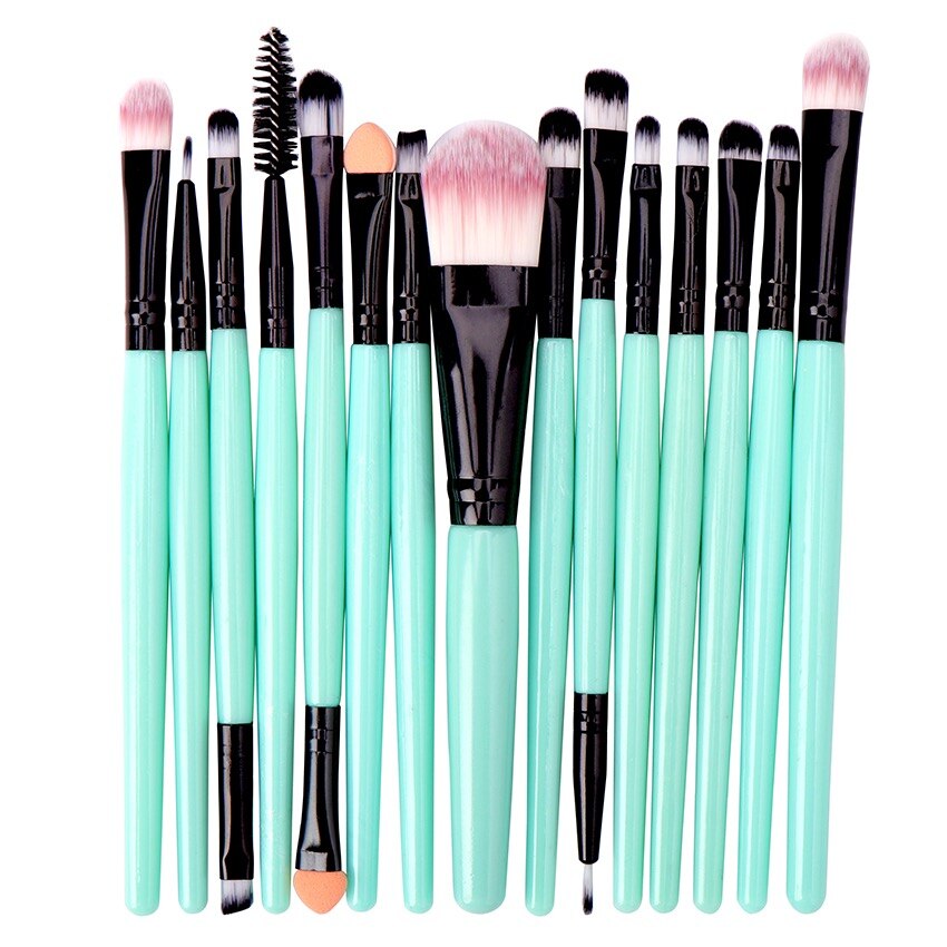 Lemoda Makeup Brushes Set 15pcs Eyebrow Highlighter Powder Foundation Eye Shadow Brush Cosmetics Makeup Brush: LH