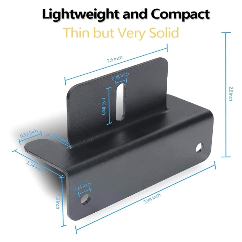 4Pcs Solar Panel Metal Mounting Z Brackets with Nuts Bolts for Home Car RV Camper Boat Wall Off-Gird Roof Installation