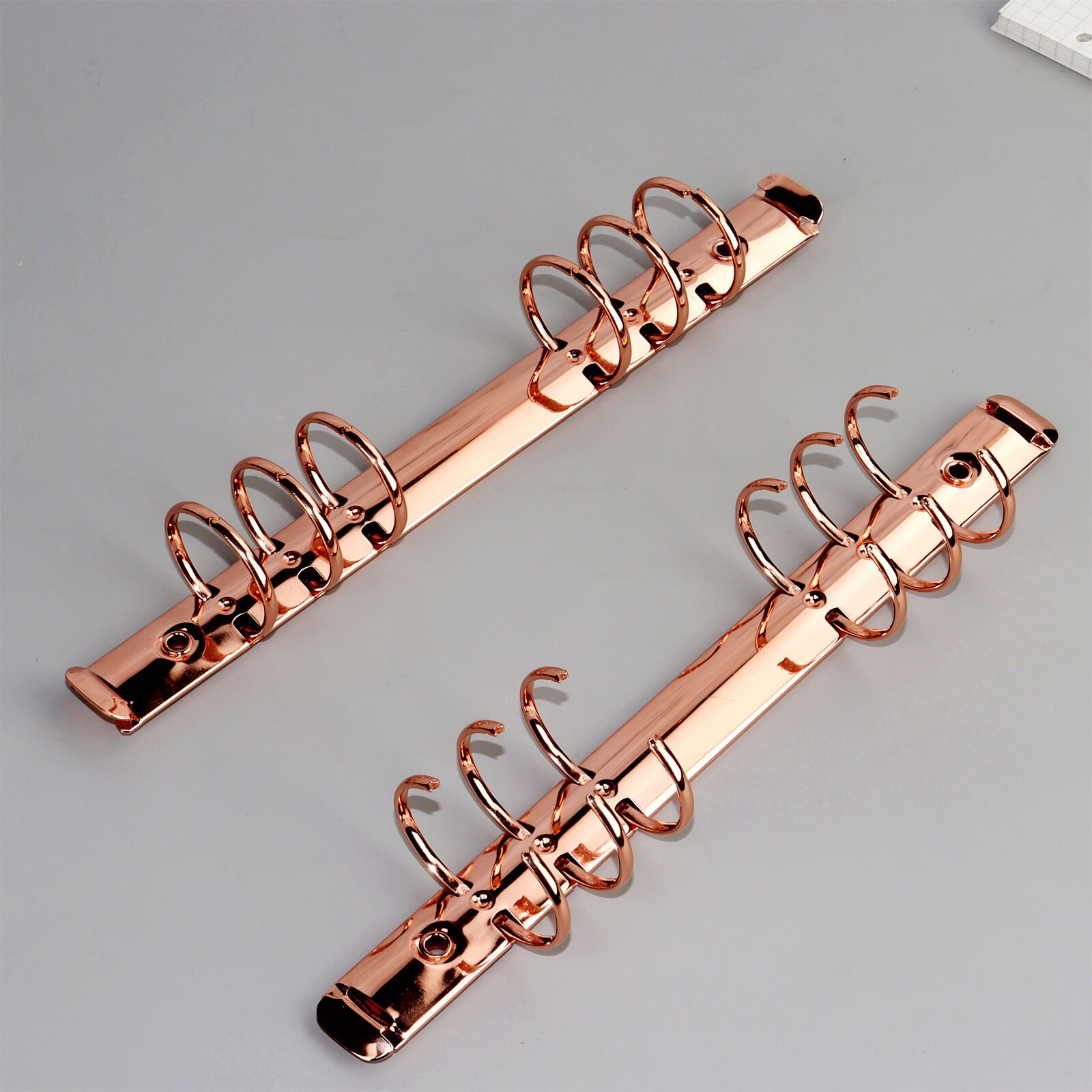 Classeur à anneaux A5 en métal or Rose, 6 trous, 30mm, classeur à feuilles mobiles