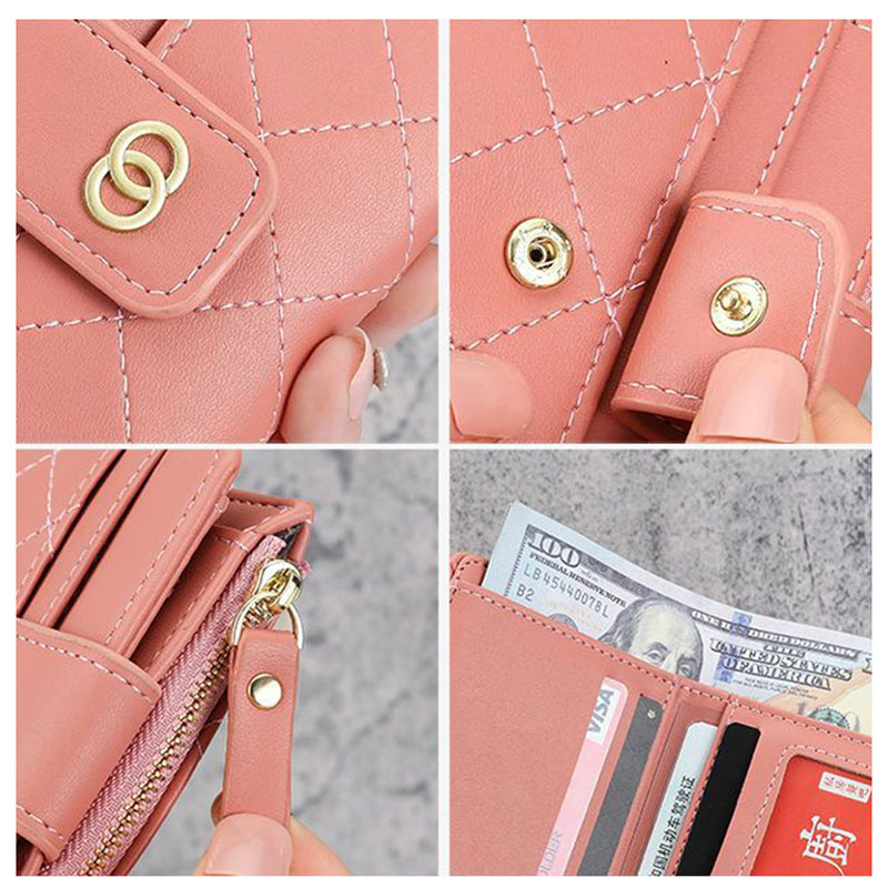 Women Wallets PU Leather Female Purse Mini Multi-Cards Holder Coin Short Wallets Slim Small Wallet Zipper Carteras Para Mujeres