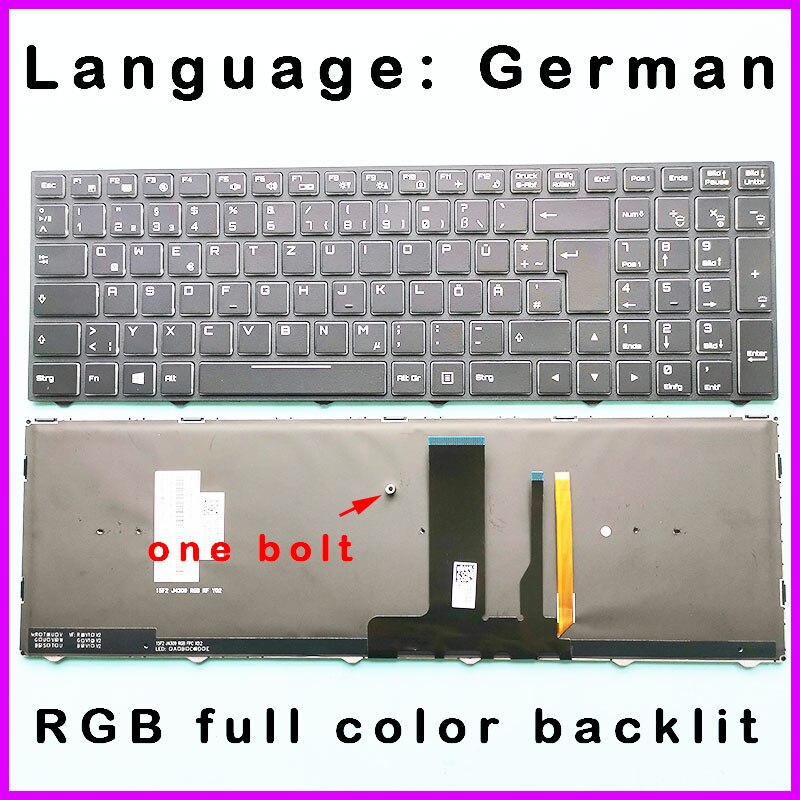 Color RGB retroiluminado teclado para Clevo P950EP6 P955EP6 P950ER P955ER P950HR P950HP6 P957HP6 P950HQ: GM version