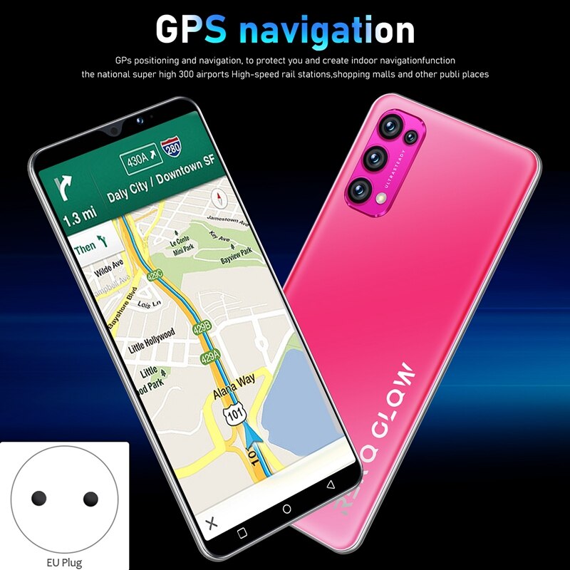 Reno 5 pro 5,8 inch smart phone 7731c quad core 1gb + 8gb rom dual sim dual standby android 7,0 mobile phone eu plug