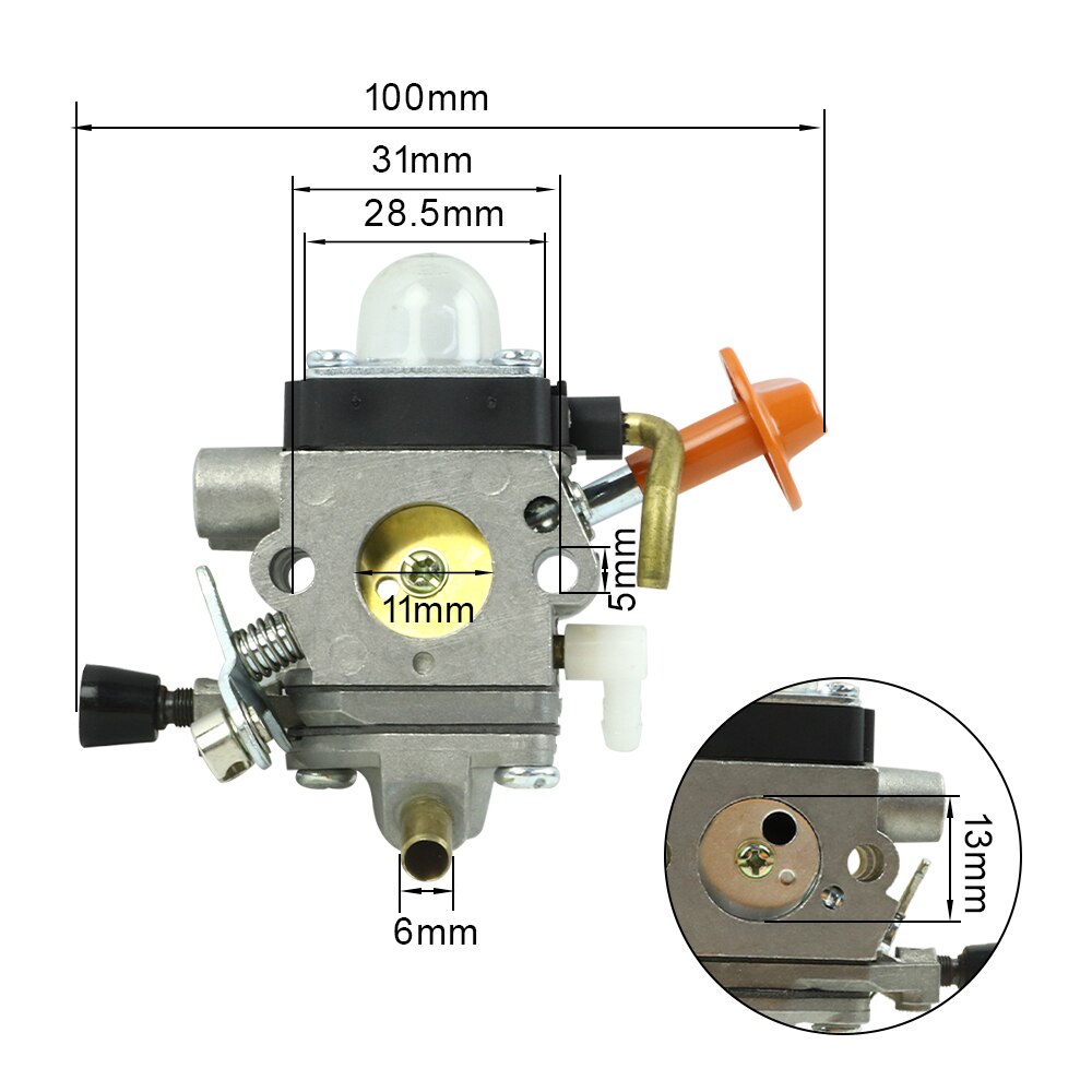 Carburador para Stihl FS87 FS90 FS100 KM100 FS110 KM110 FS130 KM130 HT130 Trimmer motor reemplazar ZAMA C1Q-S173 S176