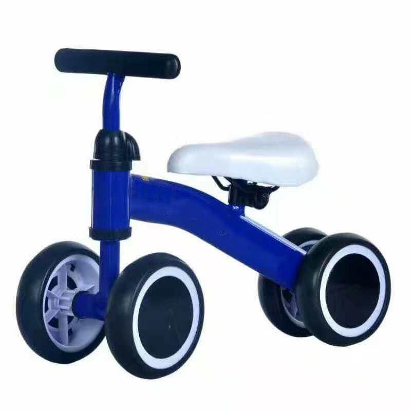 Vélo à pousser pour enfants, trottinette à 4 roues pour bébés, Tricycle pour apprendre à rouler, pré-vélo pour tout-petits: Bleu