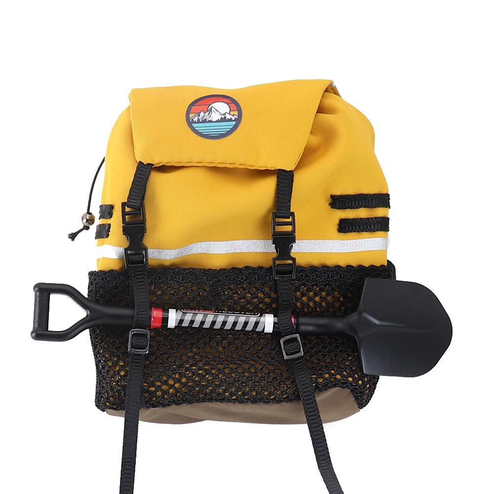Mochila de simulación, bolsa de almacenamiento de pala, bolsa de equipaje, decoración de bolso para 1/8 1/10 coche trepador de control remoto Axial SCX10 Trax/como TRX4 D90: Morado