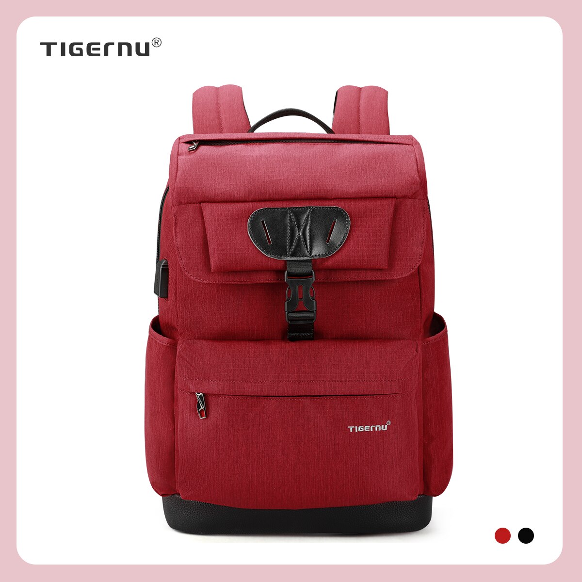 Tigernu multifuncional mochila feminina moda juventude feminino usb 15.6 polegada portátil mochila mochila mochilas para adolescentes meninas
