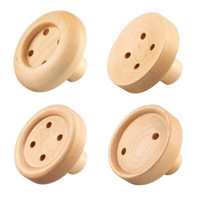 Europe Solid Wood Wall Hanging Coat Rack Bedroom Metope Simple And Easy Saddlebag Frame Button A Hook Clothes Frame: 4pcs a set