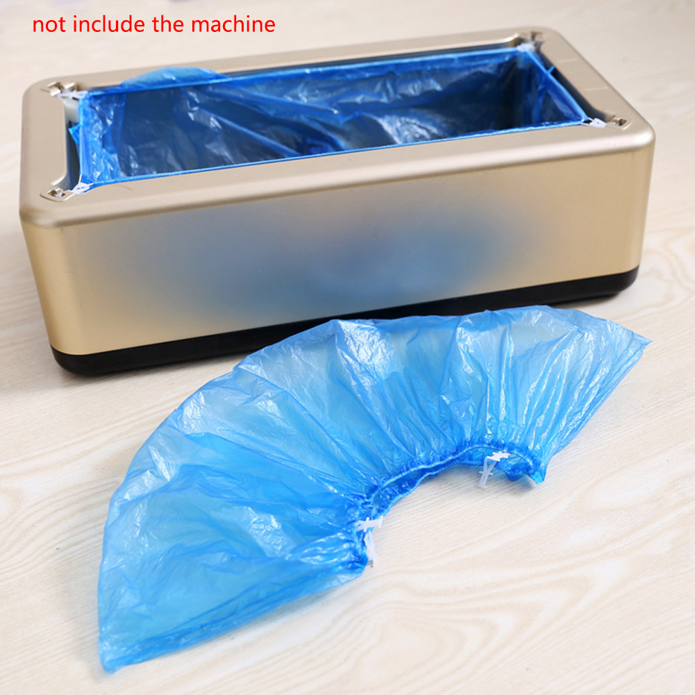 Dispensador automático de cubiertas de zapatos de plástico especial, cubierta de calzado desechable para el hogar, 100 Uds.