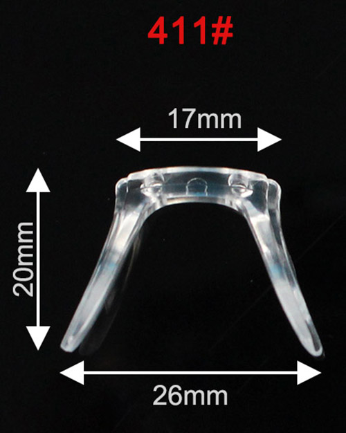 100 peças óculos de sela de pvc transparente almofada de nariz óculos suporte antiderrapante tamanho transparente 17mm 18mm: Prateado