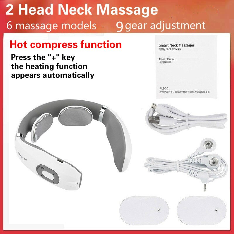 Electric Neck Massager 6 Head Intelligent Wireless Cervical Massagers Heating Vibration Massage Health-Care Pain Relief: Type 5