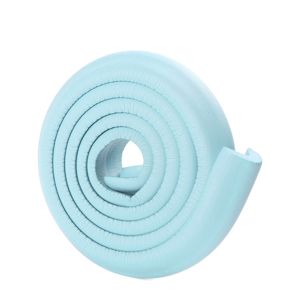 1 Set 2M Kinderen Beschermen Botsing Tafel Guard Strip Baby Veiligheid Glas Edge Corner Schuim Bumper Met Tape Tafel edge Guard Strip: LIGHT BLUE