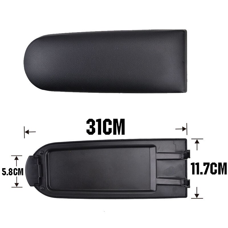 Til skoda octavia fabia roomster rapid armrest latch cover center console arm rest storage box lock cover car pad