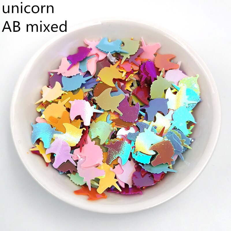 10 g/partij Eenhoorn Glitter Losse Pailletten Tirm voor Nail Kunsten En Ambachten Decoratie Body Art Schilderen Huwelijkscadeau DIY Glitter sequin: AB mixed