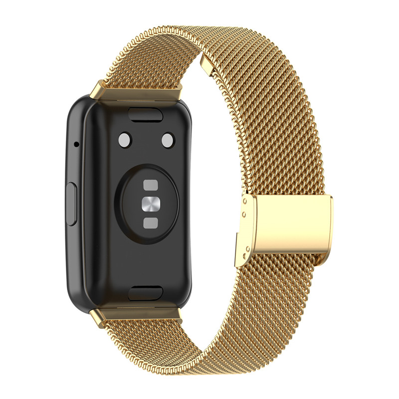 Pasek z pętlą magnetyczną robić zegarka Huawei pasuje robić paska pasek ze stali nierdzewnej metalowa bransoleta robić zegarka Huawei pasuje TIA-B09/TIA-B19: złoto