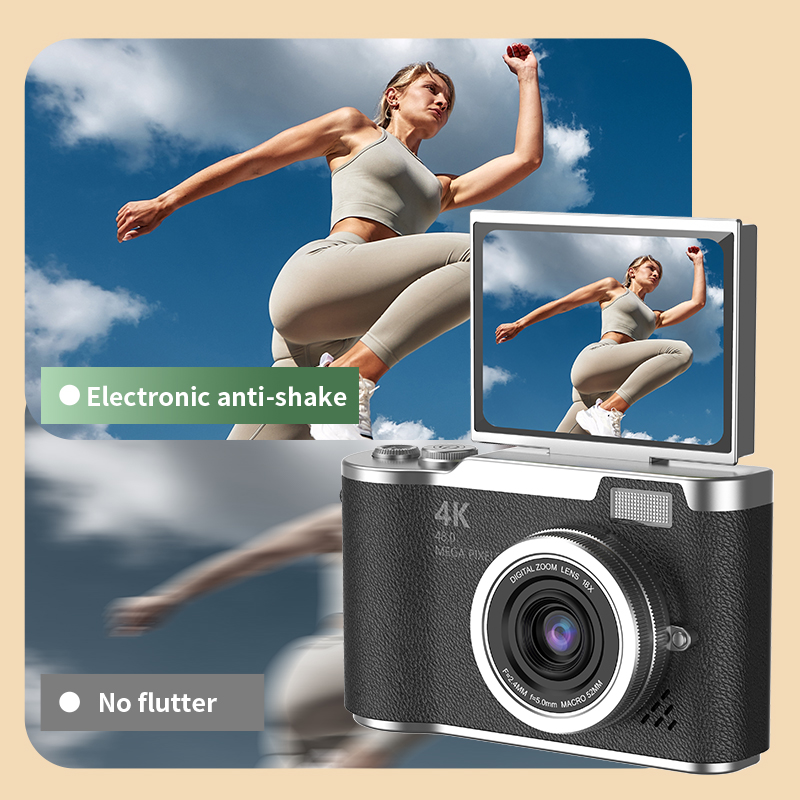 Cámara Digital 4K HD 48MP cámara de fotografía videocámara pantalla de 2,4 "cámaras recargables enfoque automático Vlogging cámaras compactas