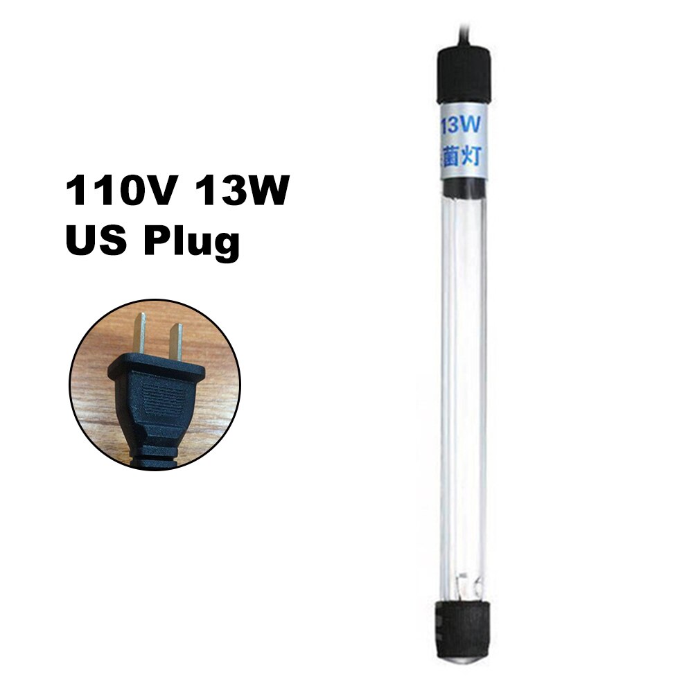 Aquarium Uv Verlichting Aquarium Sterilisator Uv Lamp Desinfectie Waterzuiveraar 5 W/7 W/9 W/ 11 W/13 W Uv Lamp Sterilisator Aquarium Verlichting: 13W US Plug