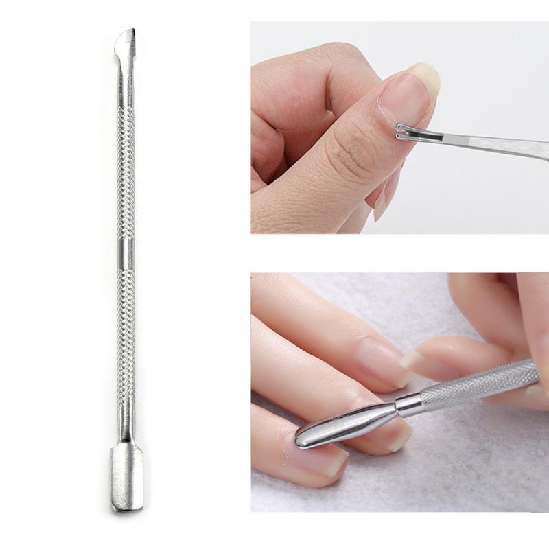 1pc nagelriem nagel duwer lepel verwijderaar roestvrij staal manicure verwijderaar duwer trimmer dode huid verwijderaar nagel kunst verzorgingstool: B 1pc