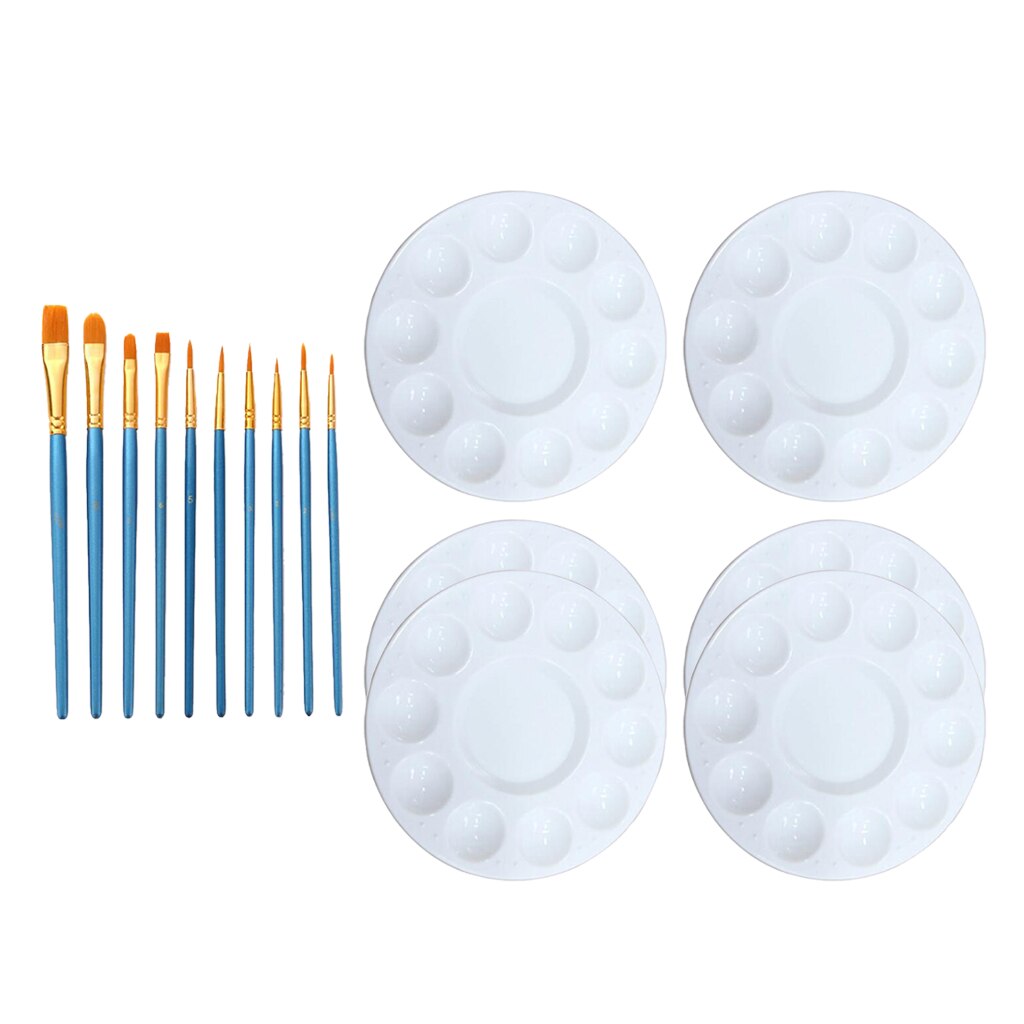 10pcs Artist Paint Brushes Set Acrylic Oil Watercolour Painting Art Craft Model