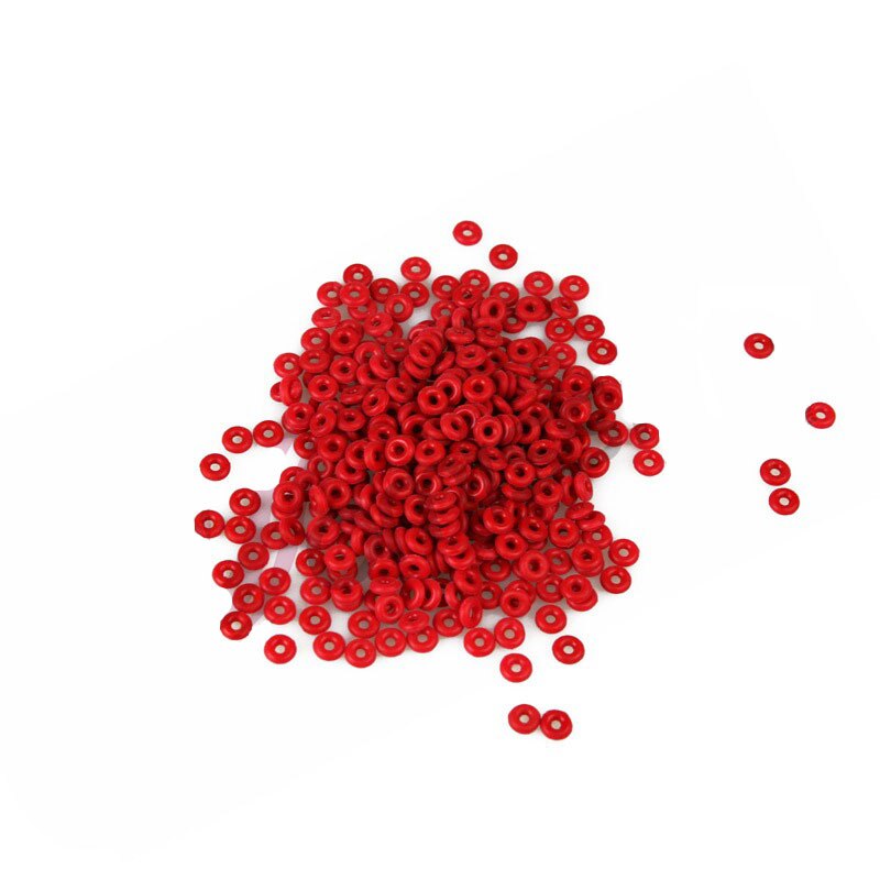 100 sztuk kolorowy wisiorek z koralikami silikonowe gumowe korki pierścienie Spacer Fit europejskie bransoletki DIY Making elastyczny 2mm otwór klip koralik: solid dark red