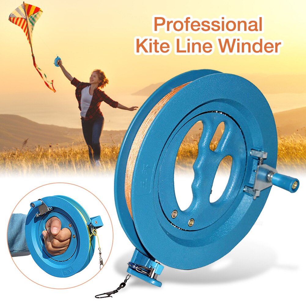 Professionele Kite Lijn Winder Kronkelende Reel Grip Wiel Met 650 Voeten (60LBS) vliegende Line String Vliegende Gereedschap Voor Kids Volwassenen