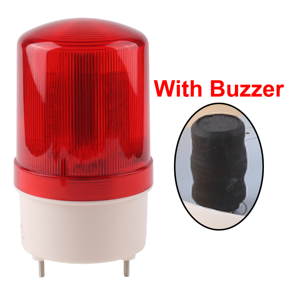 Industrielle akustische visuelle Alarm Summer LTE-1101J rotierendes Licht blinkendes Signal Warnleuchte Blitz Sirene Anzeige LED DC24V12V: Rot u. gelb u. Blau / 10w