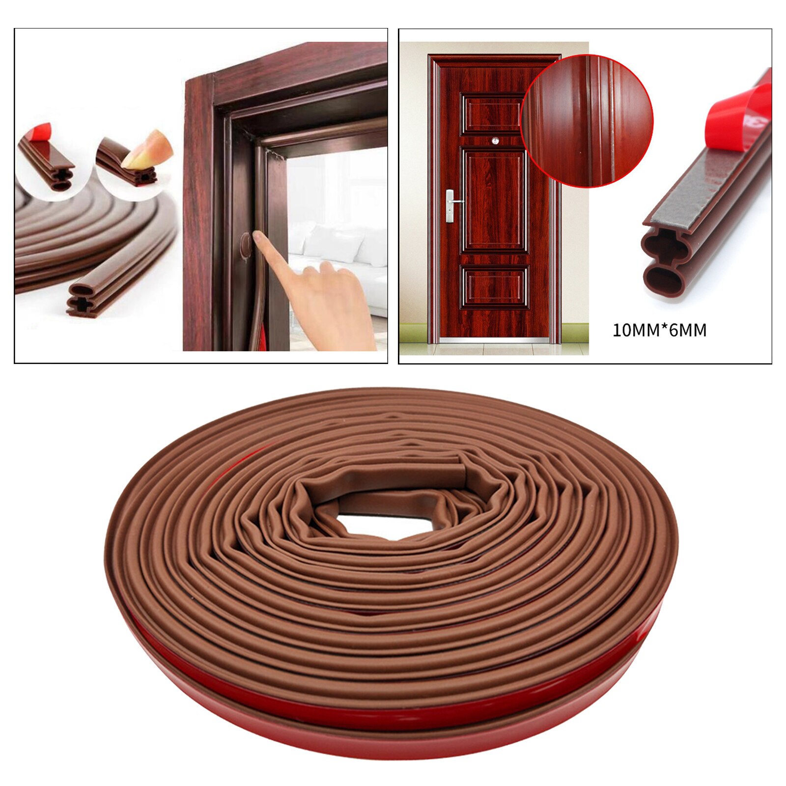 Door Seal Strip Rubber Sealer Door Draft Stopper Wind Blocker