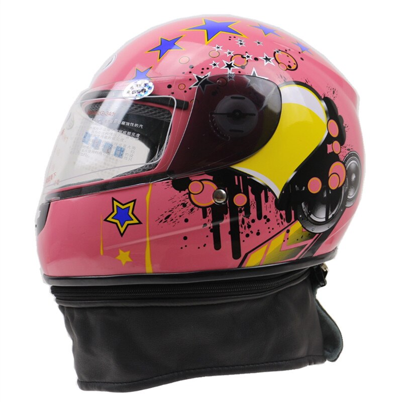 Children Motorcycle Helmet Safety Kids Full face motorbike helmet E-bike helmet with Neck cover Winter helmet For boy and girls