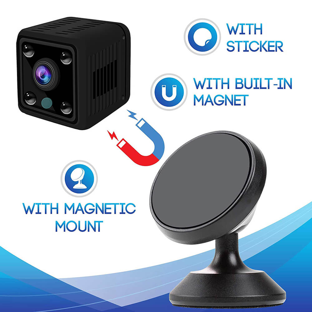 Mini kamerabeslag til videoovervågning sikkerhedskameraer justerbar vægmontering i loft med magnetisk beslag