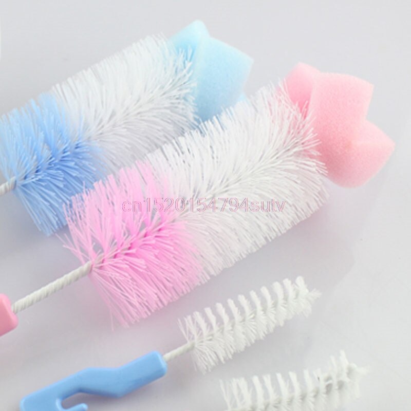 Brosse à tétons pour bébé, 2 pièces, 360 degrés, éponge nettoyante avec sucette, # H055 #