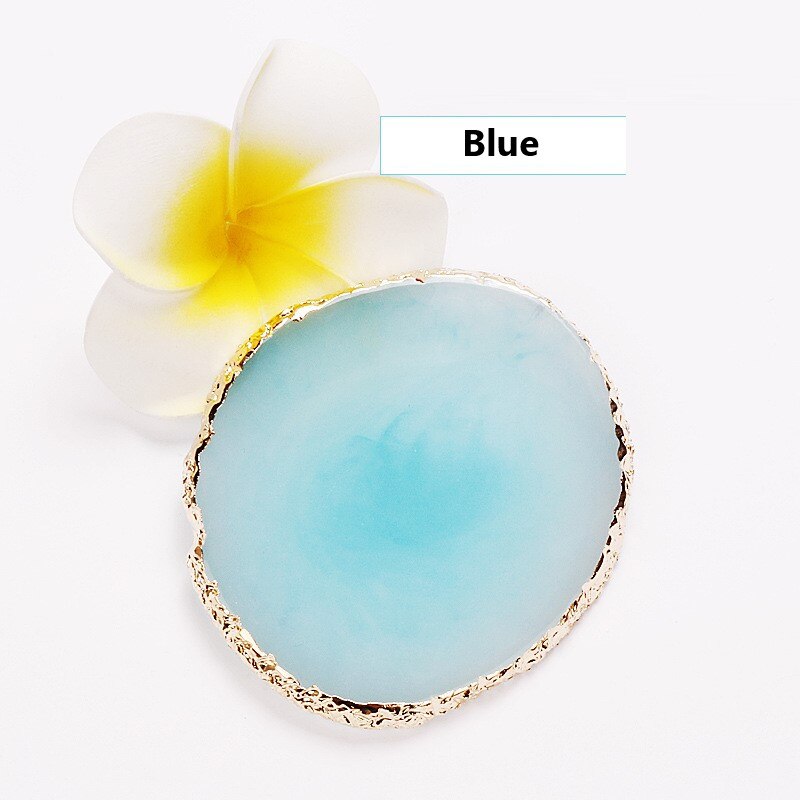 Hars Opslag Geschilderd Palet Lade Sieraden Display Board Ketting Ring Oorbellen Display Tray Creatieve Decoratie Opbergdoos: Blue