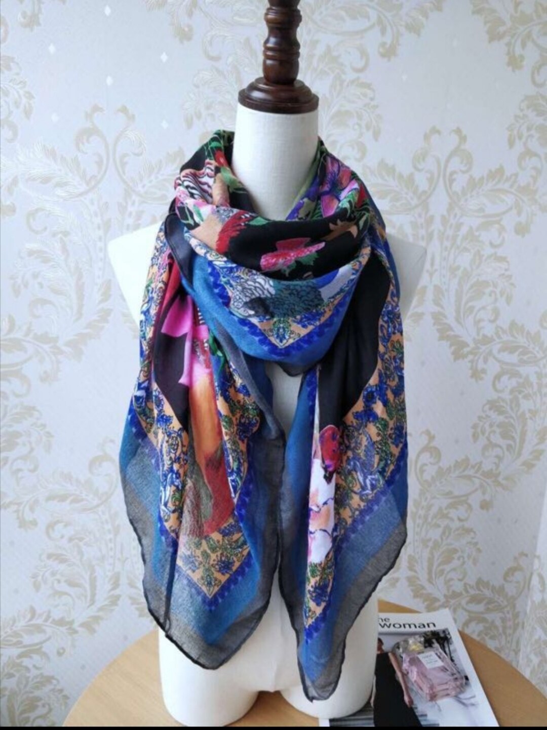 Spaanse Desigual Kleurrijke Print Sjaal Zonnescherm Strandlaken Geborduurd Warme Handdoek Zon Bescherming: 16