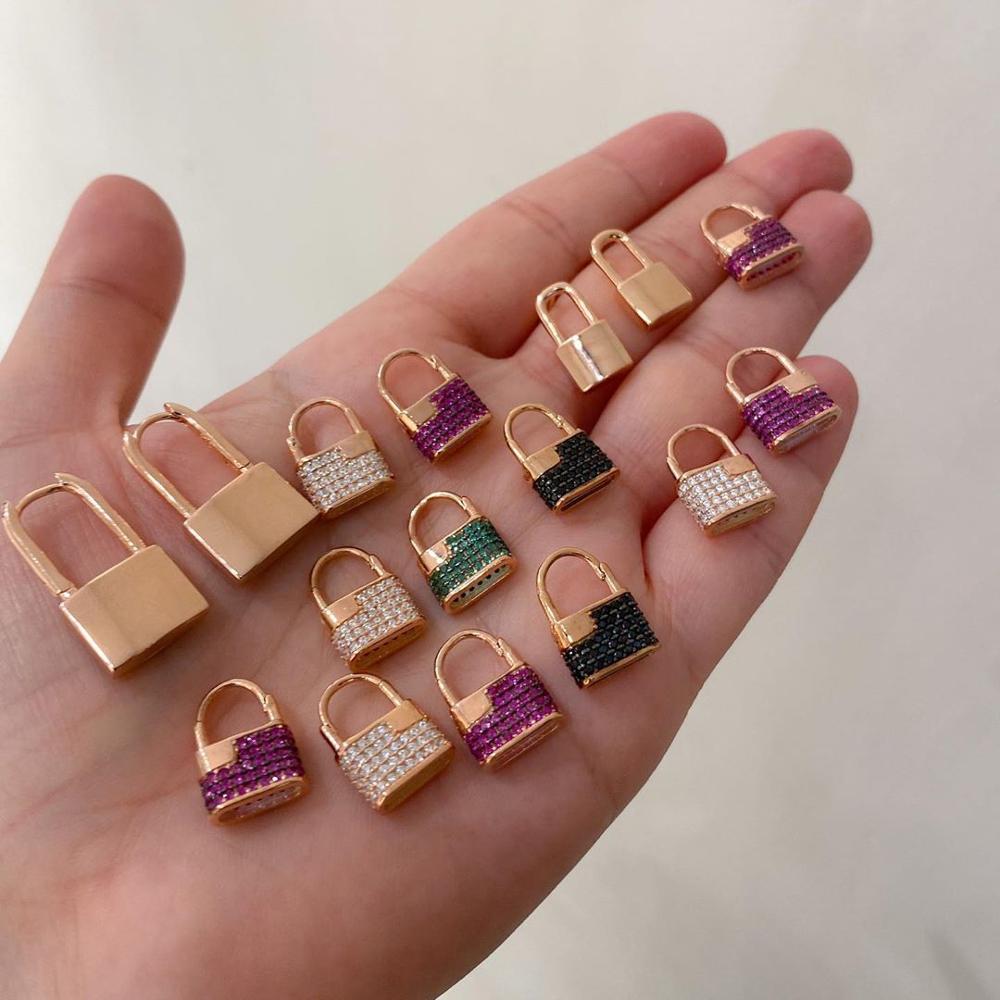 Rouge vert bleu blanc arc-en-ciel cz pavé couleur or petite boucle d'oreille pour les femmes