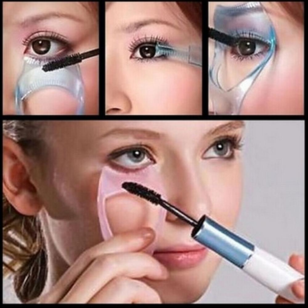 Vrouwen Dame Praktische Make-Up Eye 3 In 1 Mascara Wimper Applicator Wimpers Guide Card Kam Make-Up Cosmetische Gereedschap