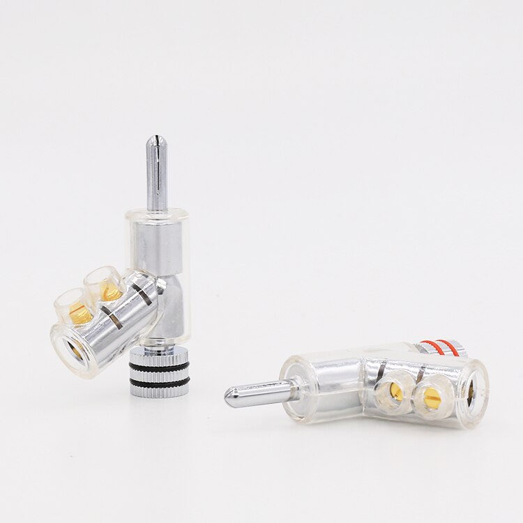 Speaker Cable Connector - Rhodium Plated Banana Plug - High-End Performance for Audio Cables